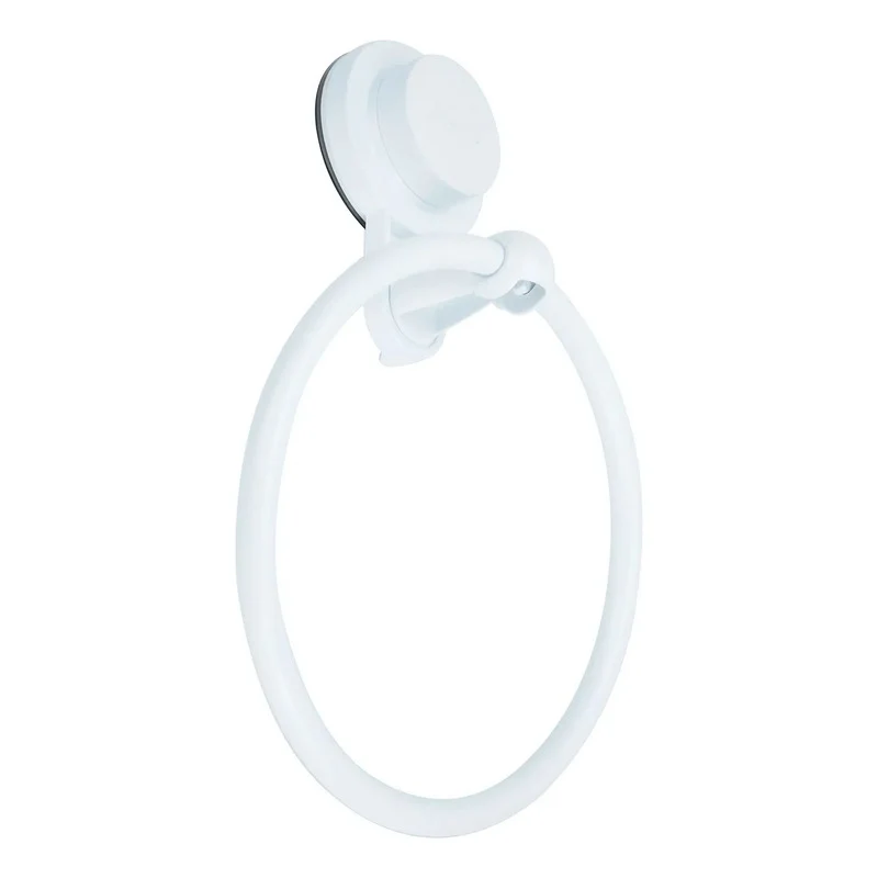 Toallero Para Baño En Aro Con Ventosa Blanco Grifos Center
