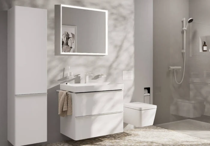 Grifo de Lavamanos 210 Fine CoolStart EcoSmart+ con Vaciador Blanco Mate - Hansgrohe Tecturis E Hansgrohe Ag