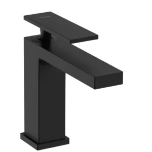 Grifo De Lavamanos Monomando 110 Coolstart Con Vaciador Negro Mate- Hansgrohe Tecturis E