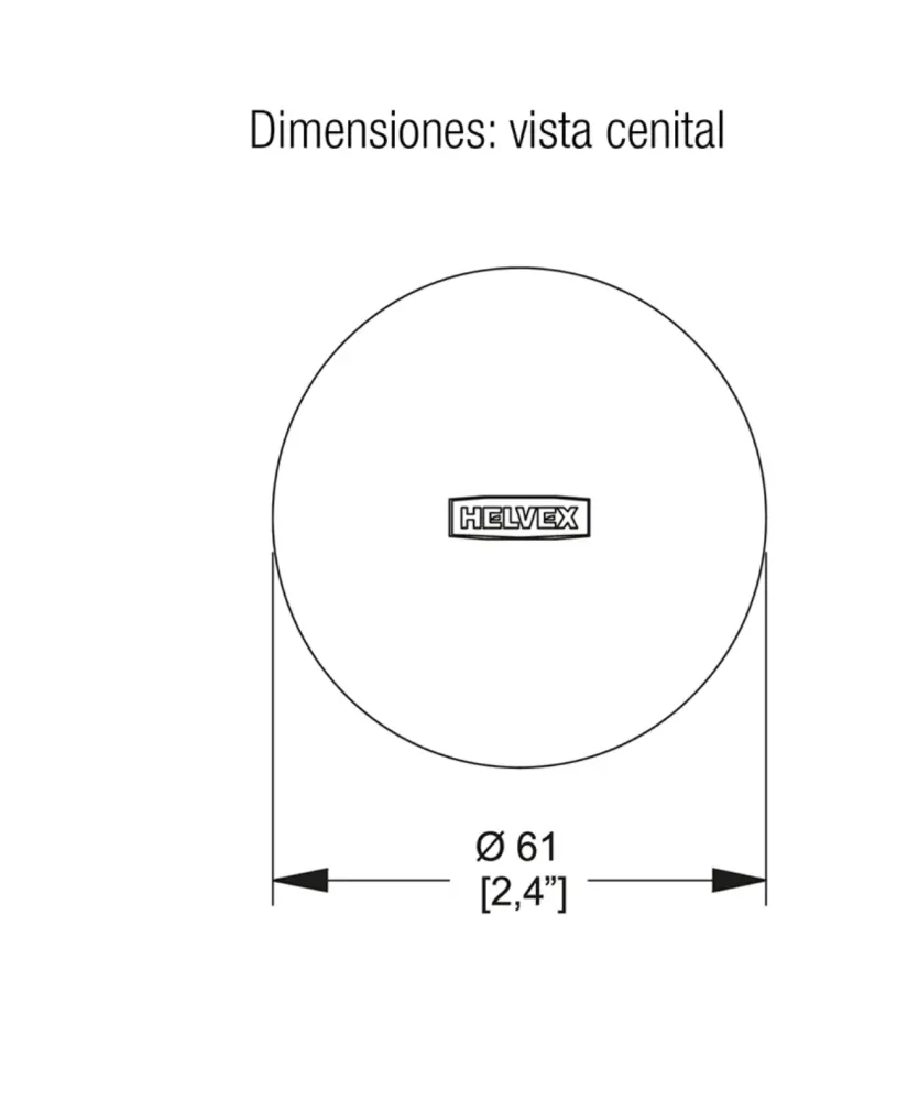 CONTRA PARA DESAGÜE ÉBANO TH-065-EB Sin rebosadero HELVEX
