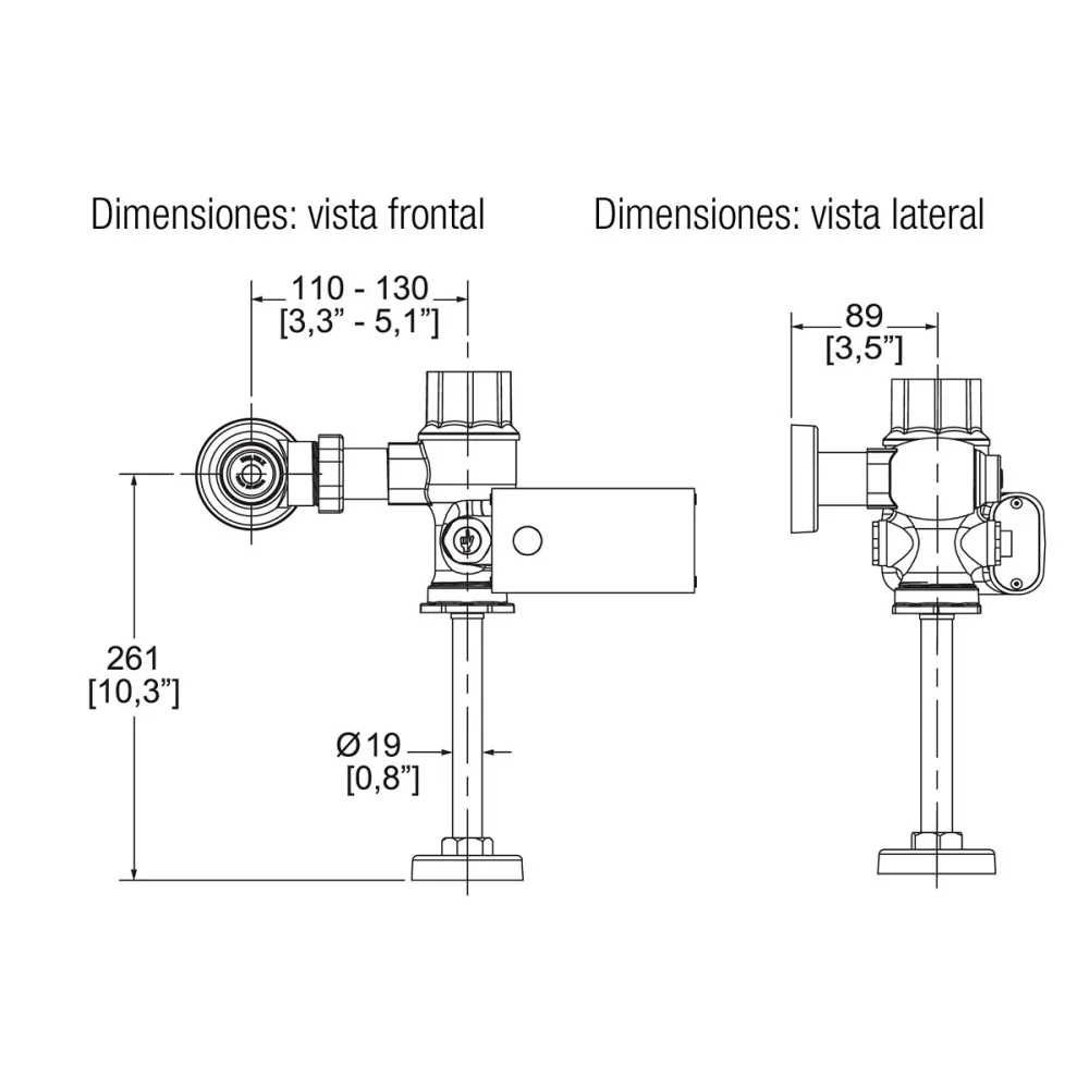 FLUXOMETRO DE SENSOR FB-185-19-1 HELVEX