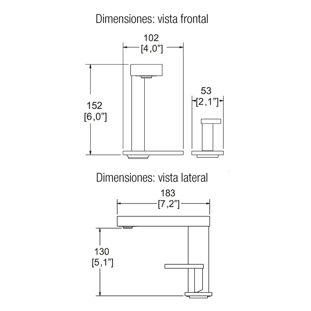 MONOMANDO DE LAVABO SCALA E-948 HELVEX