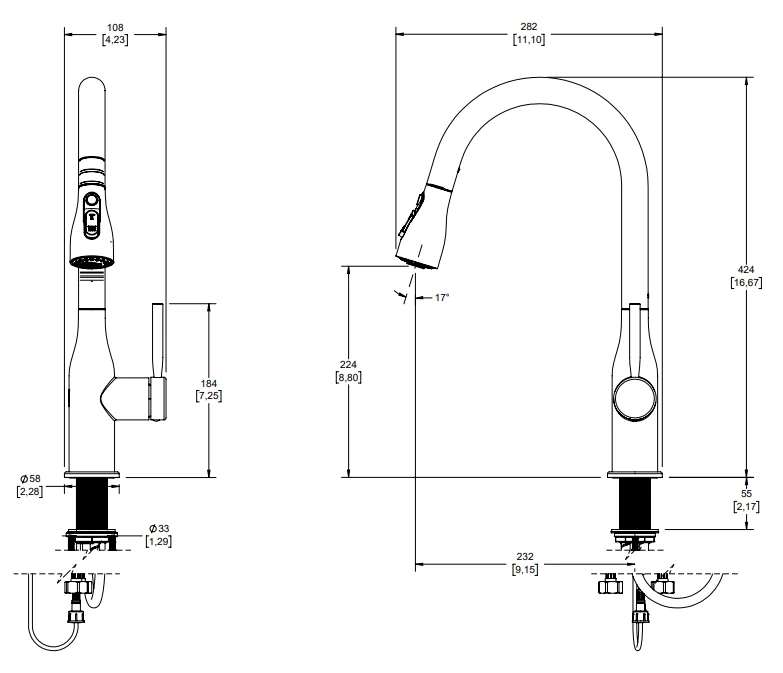 MONOMANDO PARA FREGADERO DE SENSOR PRACTIKA ACERO INOX E-315-AI HELVEX