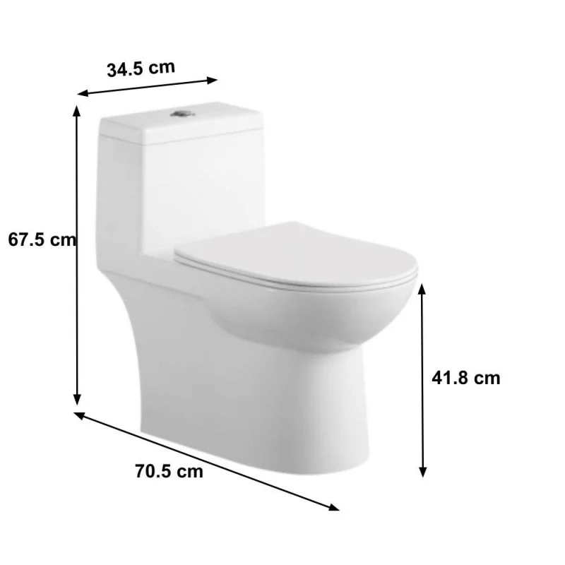 INODORO CON ASIENTO MOD. EUCALIPTO DUAL FLUSH BLANCO NATIA Home Design México