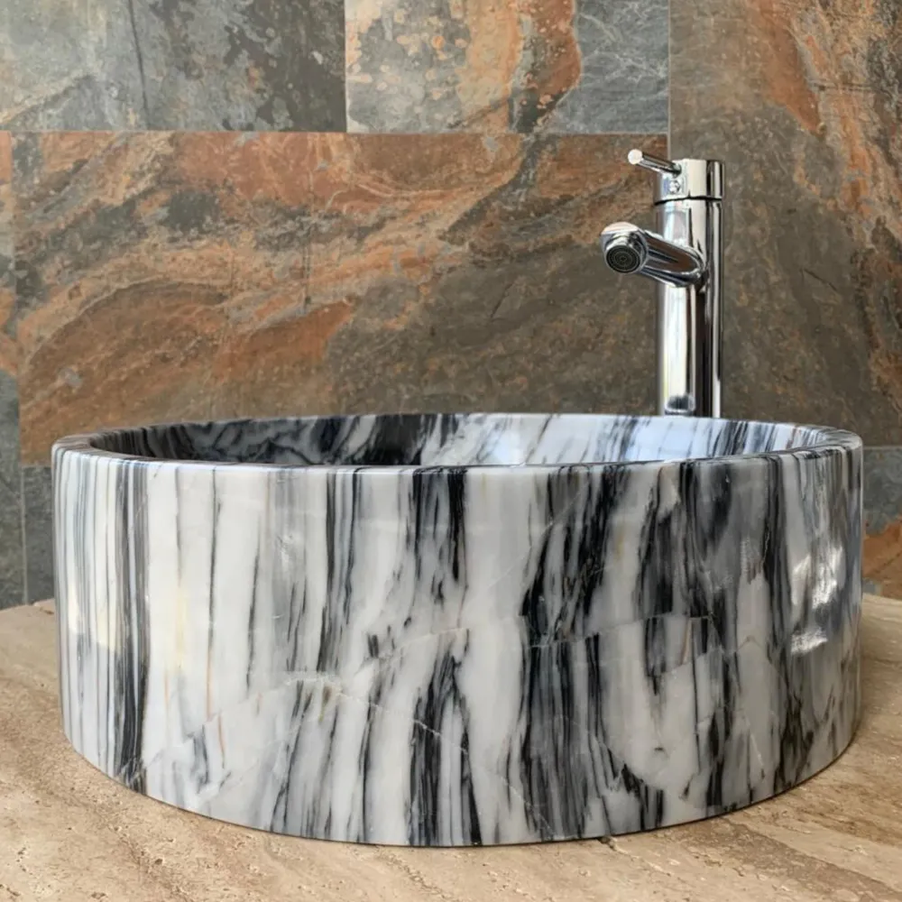 LAVABO MARMOL GRIS ALIVERY RAGO-LAMAGRA Home Design México