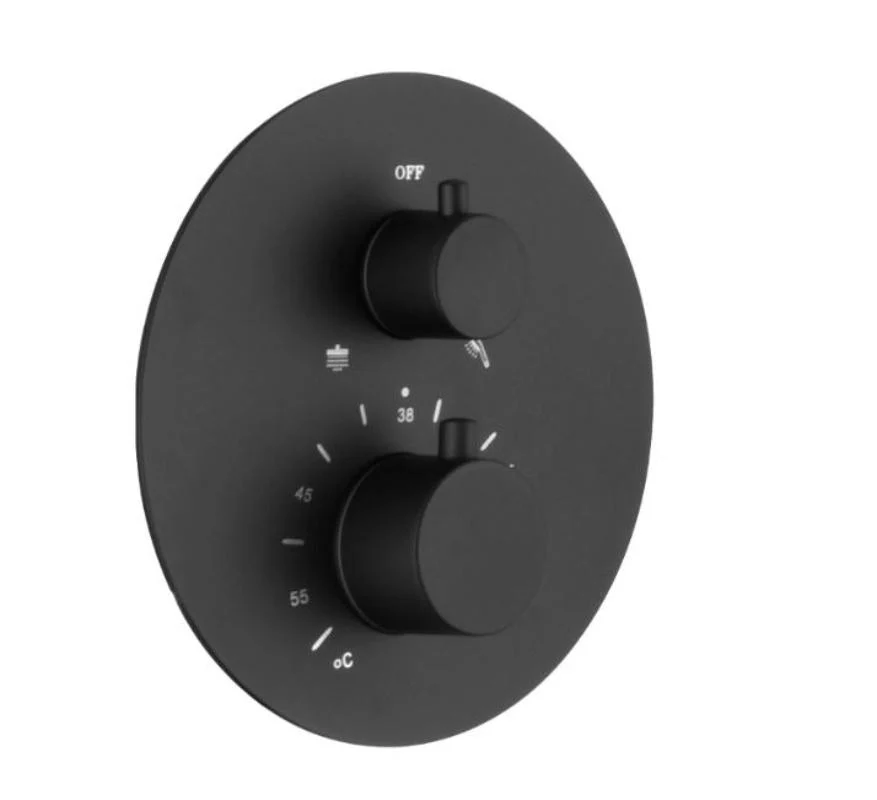 Conjunto de ducha empotrada termostático Negro Mate serie Nápoles ICEBERG BAÑOS