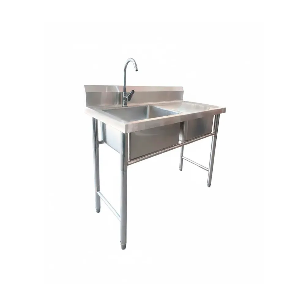 Lavafondo Simple con secador Derecho de Acero Inoxidable 80x60x90 cm Importaciones CMF