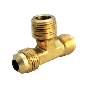 JMF - Reductor en T de latón amarillo con abocinamiento de 3/8 pulg. x abocinamiento de 3/8 pulg. de diámetro (paquete de...