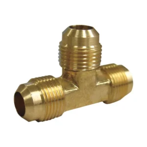 JMF - T reductora de latón amarillo con abocinamiento de 1/2 pulg. x abocinamiento de 3/8 pulg. de diámetro (paquete de 5)...