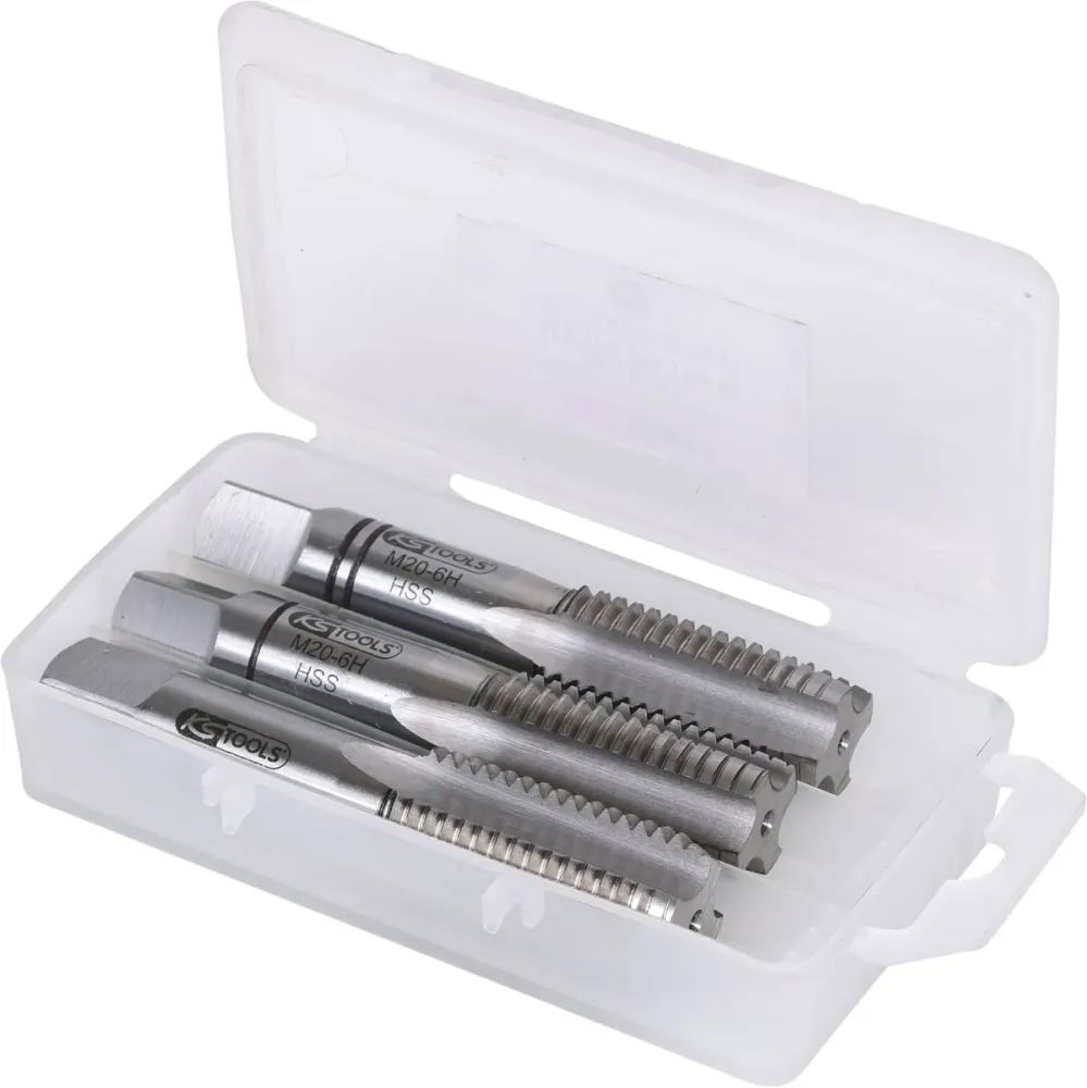 KS TOOLS Juego de machos de roscar manuales HSS tipo M, M20x2,5,3 pzs ( 331.0200 )