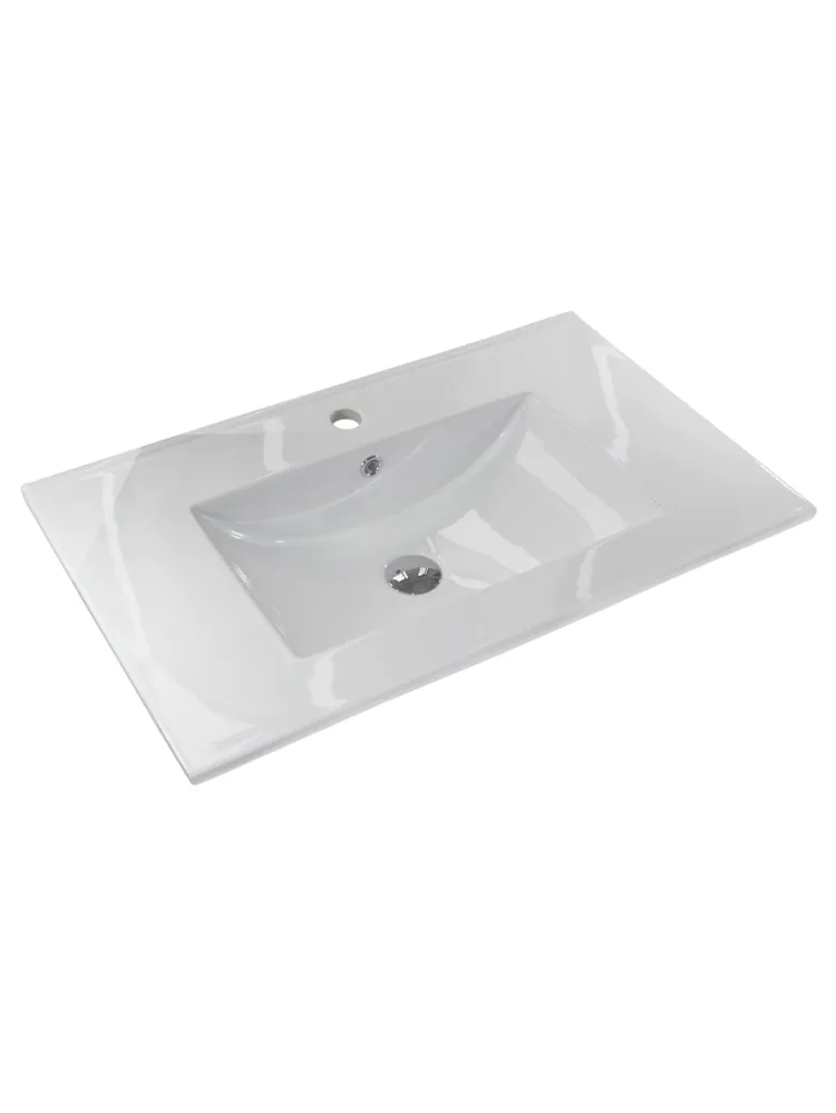 Lavamanos semi empotrado rectangular grande