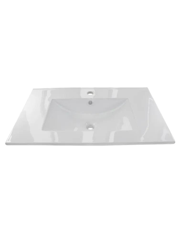 Lavamanos semi empotrado rectangular grande