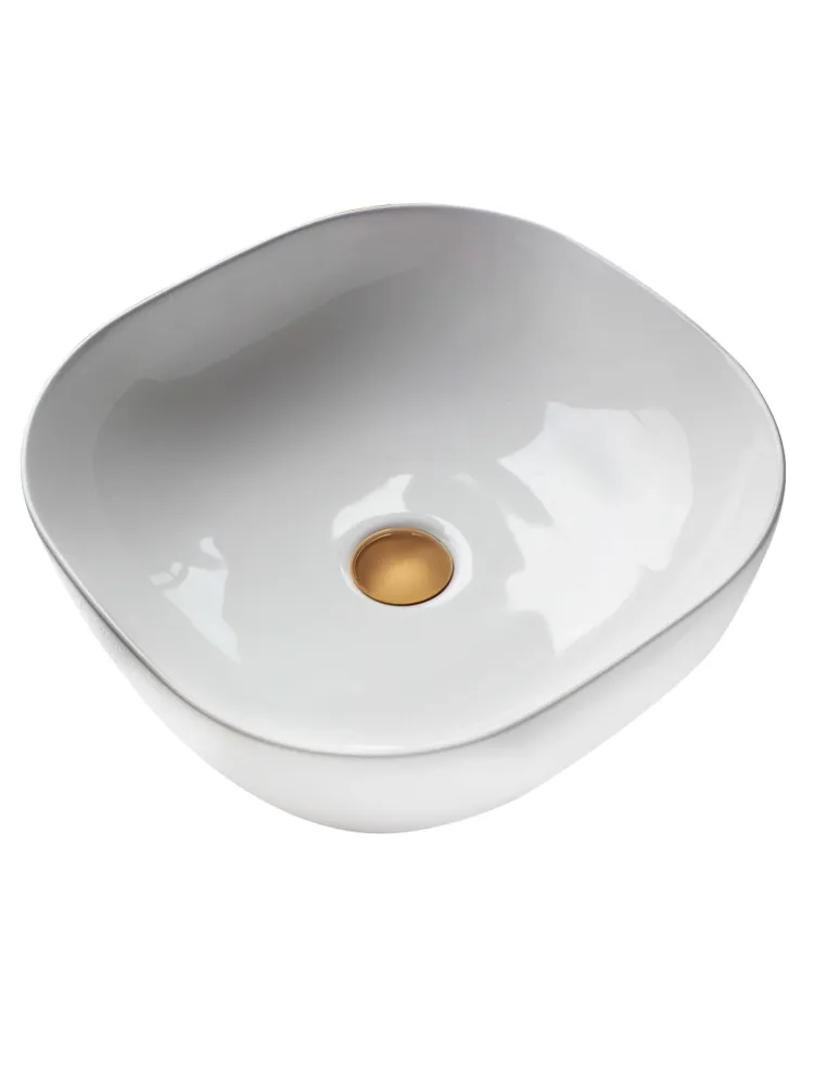 Lavamanos semicuadrado blanco