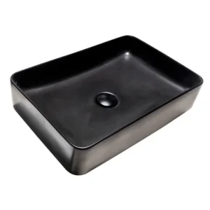 Lavamanos sobreponer rectangular negro mate