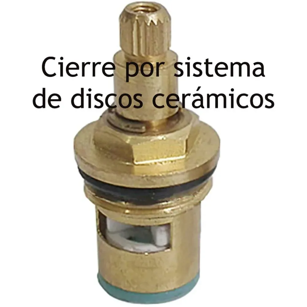 Llave de paso agua. Llave corte escuadra macho macho. Cierre cerámico. En latón cromado. Modelo Square.