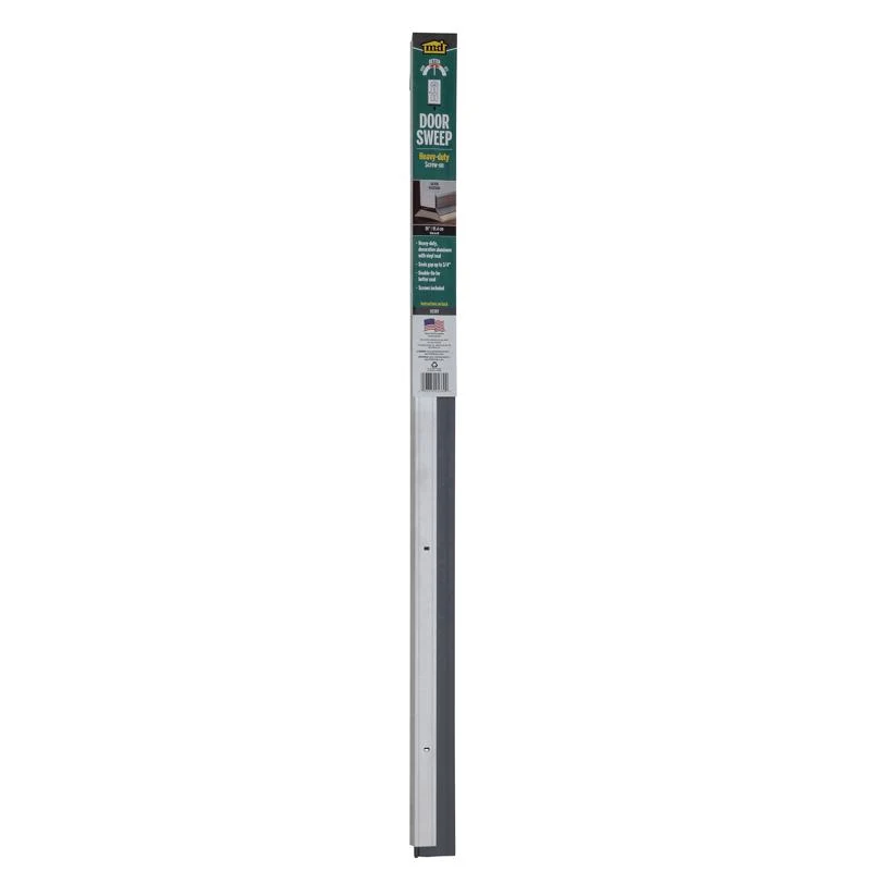 MD Building Products - Barrido de aluminio plateado para puertas de 36 pulg. de largo y 2,13 pulg. M-D Building Products