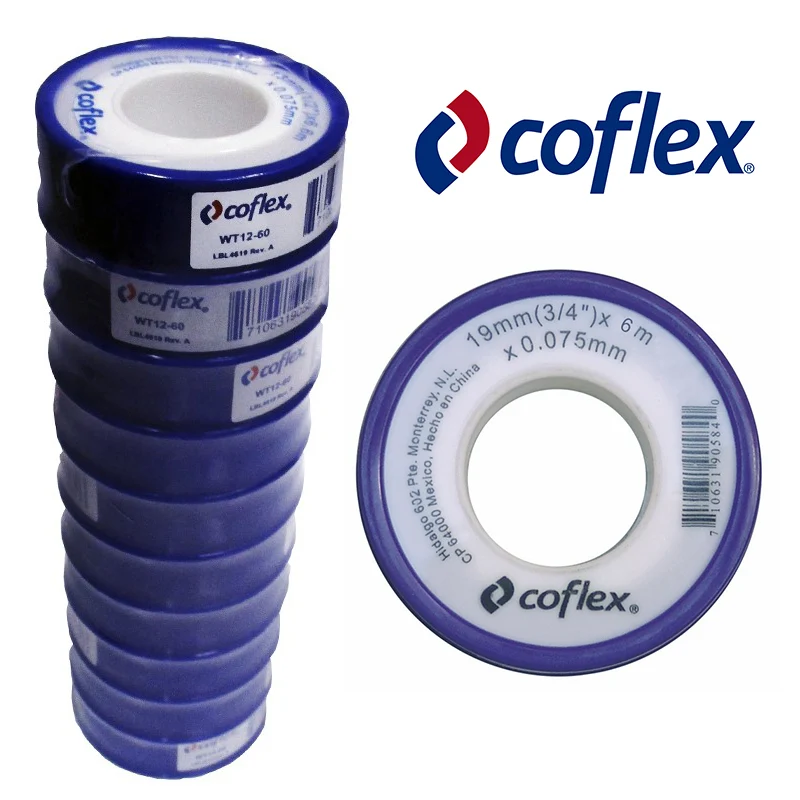 CINTA DE TEFLON "COFLEX" (1) 1/2" X 260" MAYOREO FERRETERO S,A