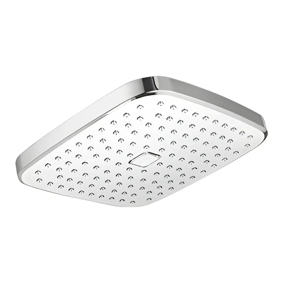 Regadera Cuadrada 8.6” Boton Limpieza Meer Cromada