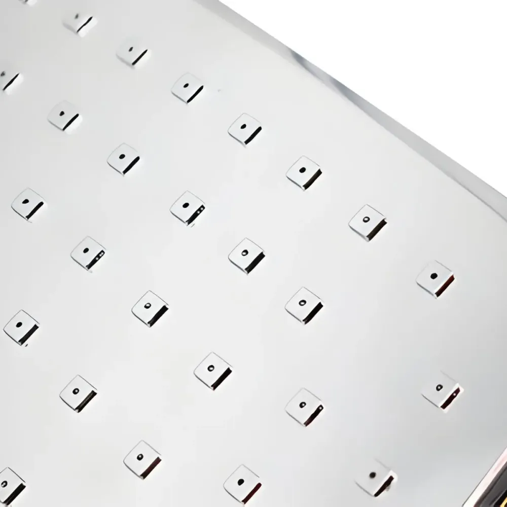 Regadera Cuadrada 8.6” Boton Limpieza Meer Cromada