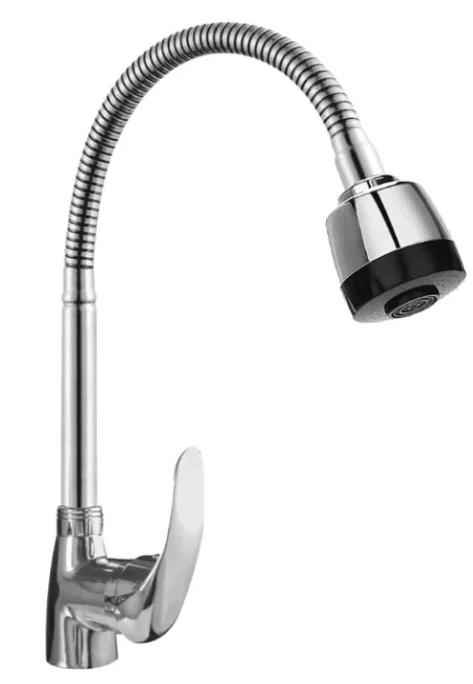 MONOMANDO METALFLU EKON PARA COCINA CON CUELLO FLEXIBLE (60402)