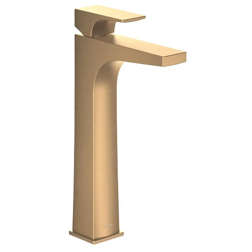 Monomando Alto Medora para Lavabo Oro Bronce con Rebosadero MOEN