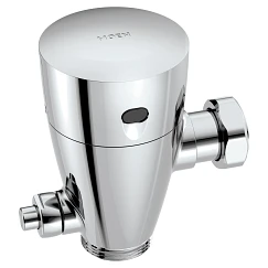 Válvula de descarga electrónica cromada de 1 1/2" para inodoro de instalación retroactiva Moen