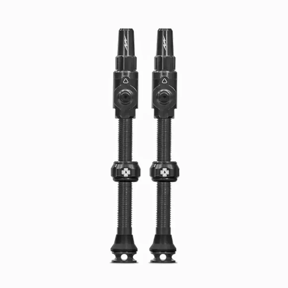 Par de Valvulas Muc-Off Big Bore Lite, 75 mm Negro