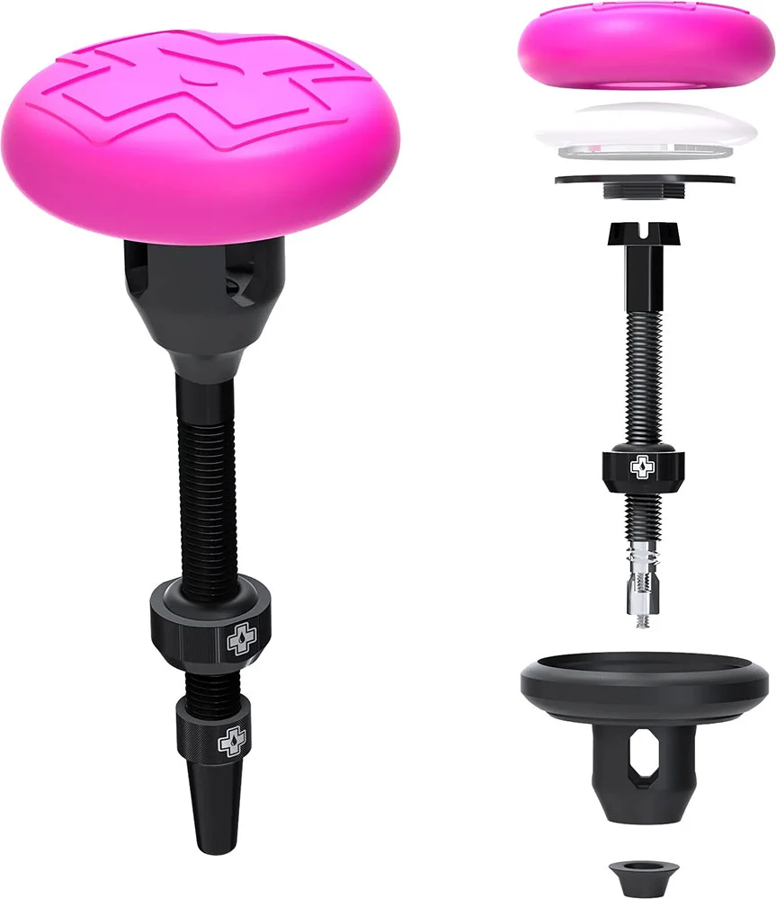 Porta Tag Tubeless y Par valvulas de 44mm MUC-OFF