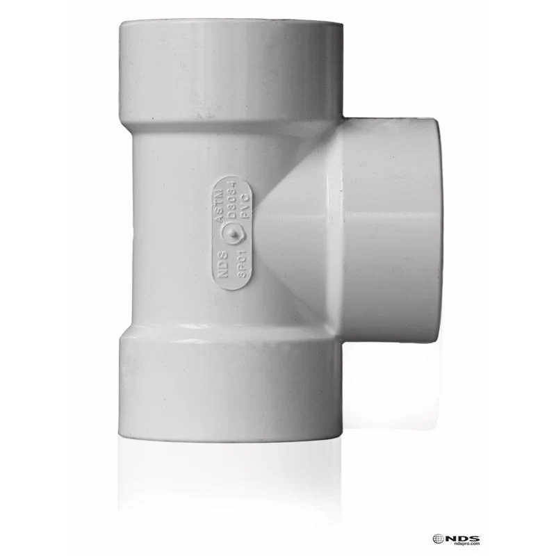 Conector en T recto de PVC NDS Schedule 35 de 3 pulgadas de diámetro x 3 pulgadas de diámetro (paquete de 1) - Oferta de l...