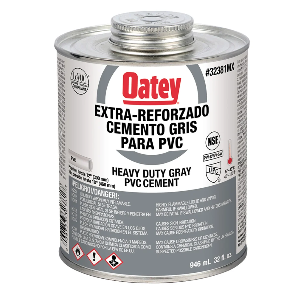 Pegamento Oatey 1 Lt Gris