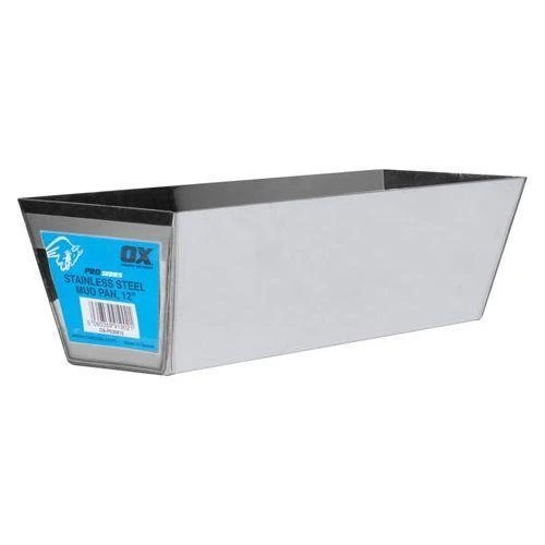 Bandeja de barro de acero inoxidable Ox de 12" OX Tools