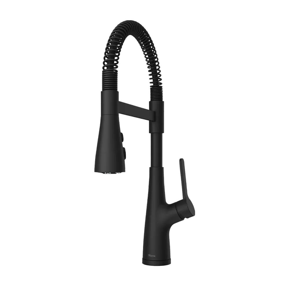 Griferí de Cocina Neera con Cabezal Extraíble en Negro Mate Pfister Perú