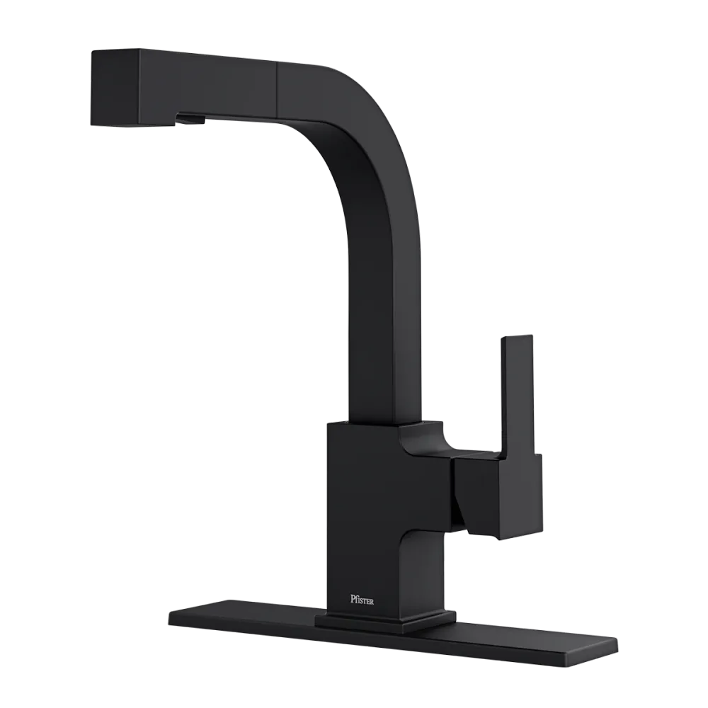 Griferí para Cocina Arkitek con Cabezal Extraíble en Negro Mate Pfister Perú