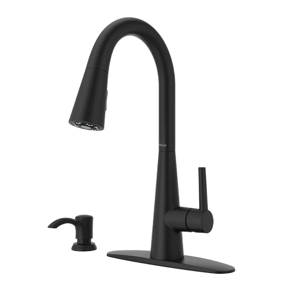 Griferí para Lavaplatos Barulli Pull-Down Negro Mate Pfister Perú