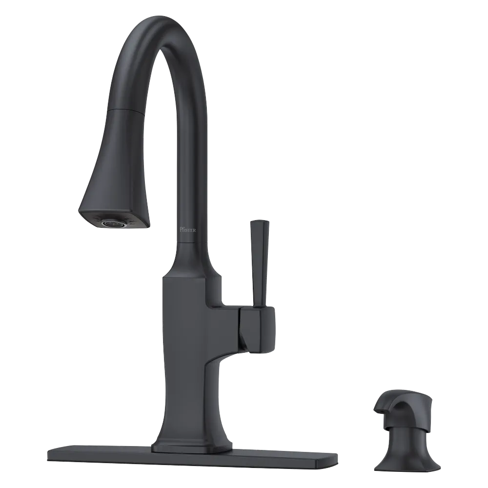 Griferí para Lavaplatos Kroft Pull-Down Negro Mate Pfister Perú