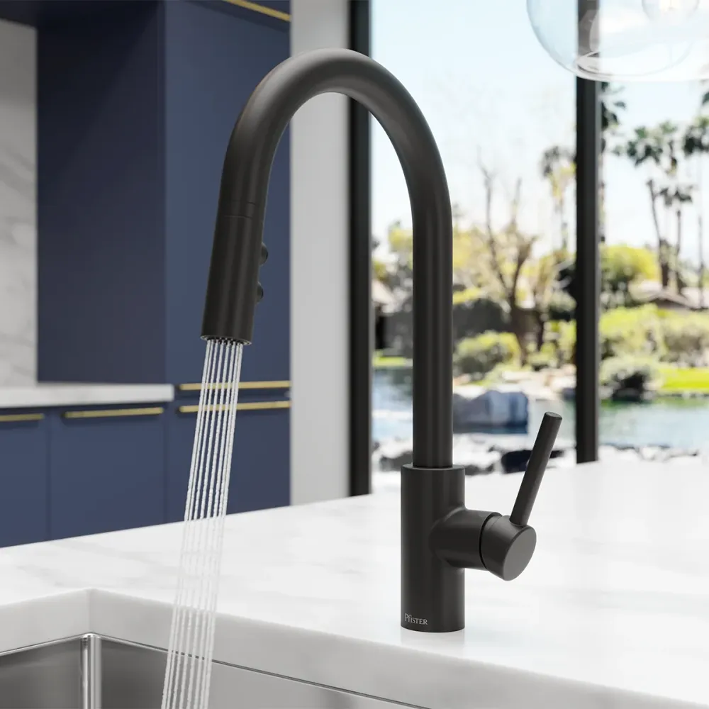 Griferí para Lavaplatos Stellen Pull-Down Negro Mate Pfister Perú
