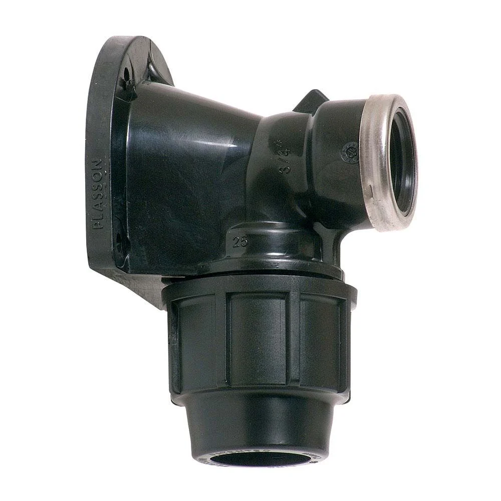 CODO MIXTO 90° ROSCA HEMBRA, MURAL 25 mm x ¾ pulg PLASSON