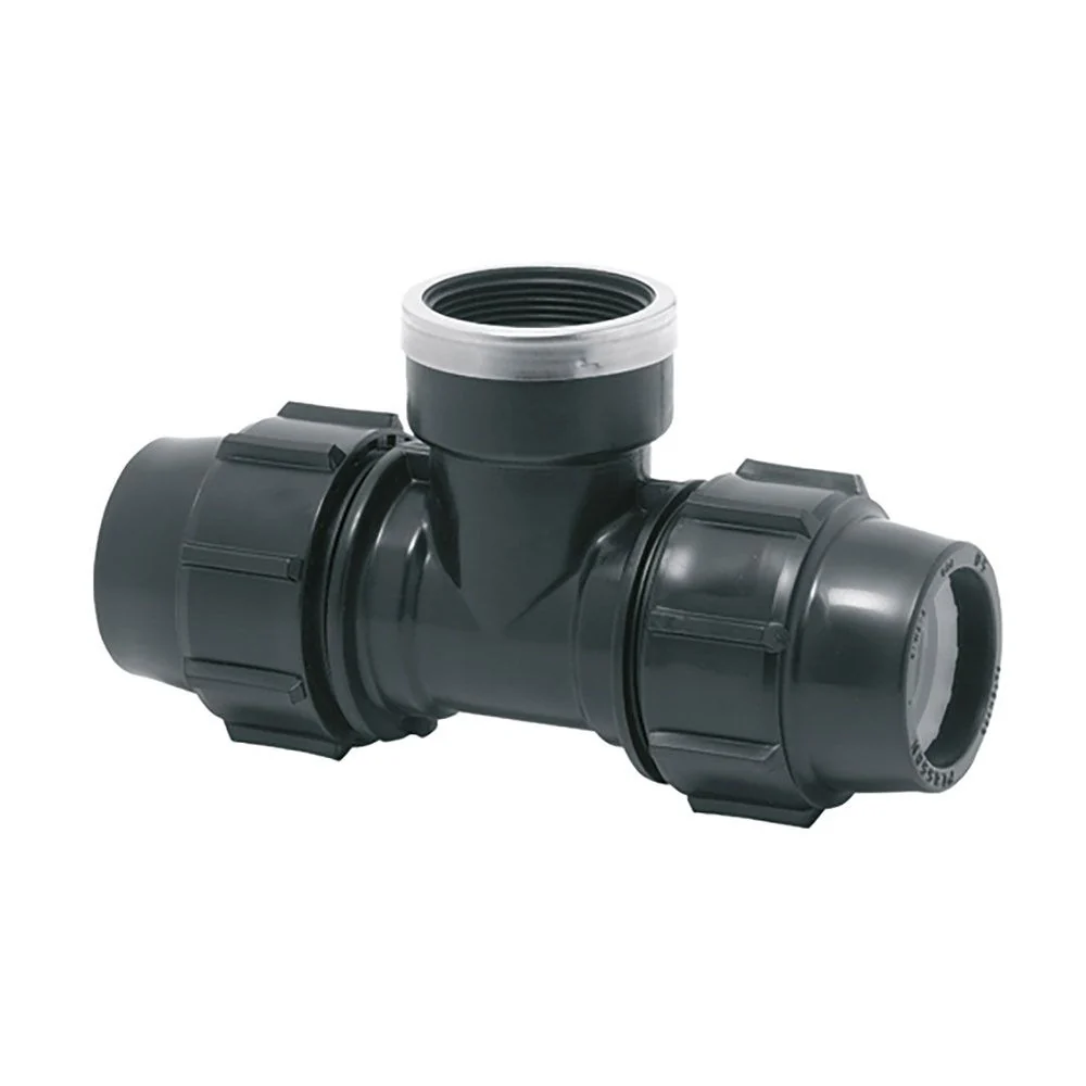CONEXIÓN T MIXTA ROSCA HEMBRA 32 mm x 1'' POLIPROPILENO PLASSON