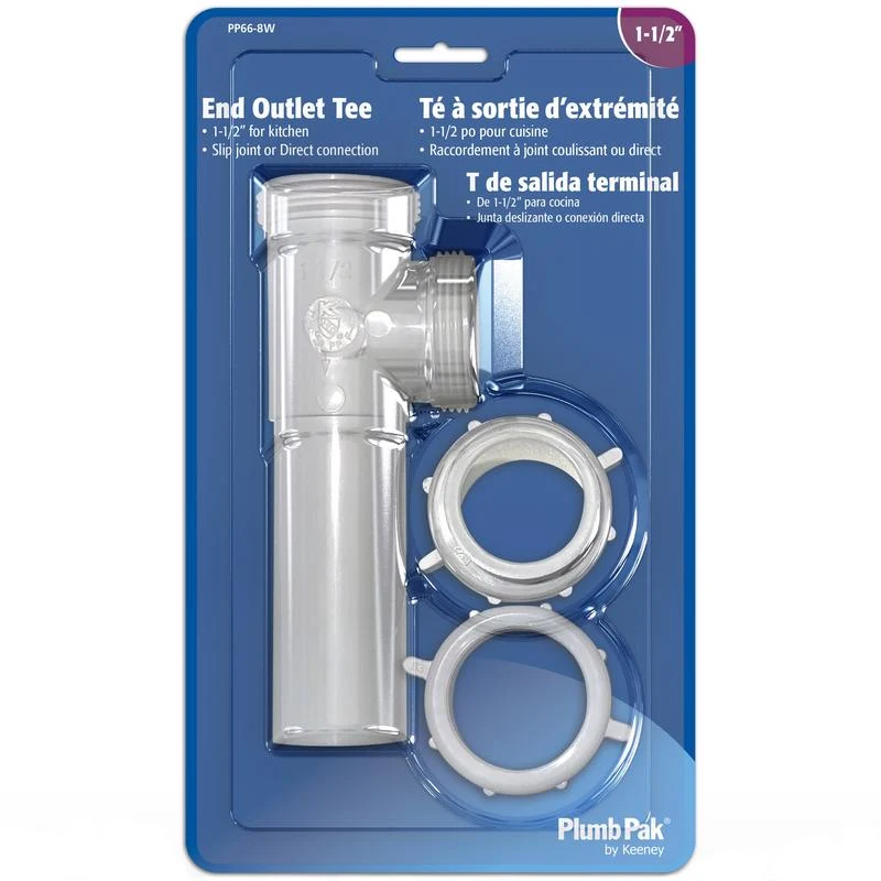 Conector en T de salida de plástico Plumb Pak de 1-1/2 pulg. de diámetro - Oferta de la semana