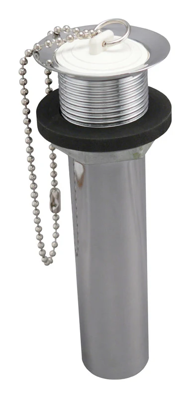 Plumb Pak - Desagüe para lavabo de latón cromado de 1-1/4 pulg. de profundidad
