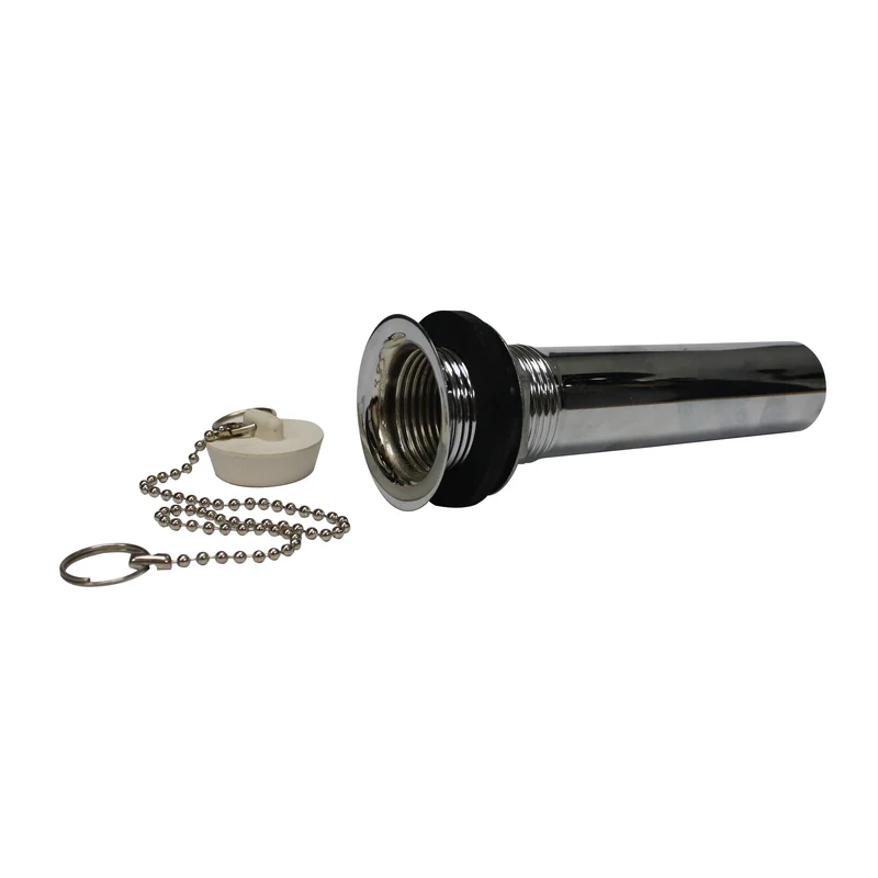 Plumb Pak - Desagüe para lavabo de latón cromado de 1-1/4 pulg. de profundidad