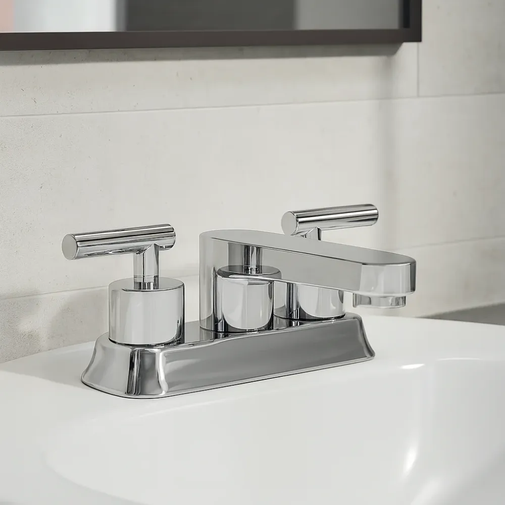 MEZCLADORA PROYECTA ME4-SP-01 PARA LAVABO 4" TALADROS JUNTOS S/CONTRA CROMO