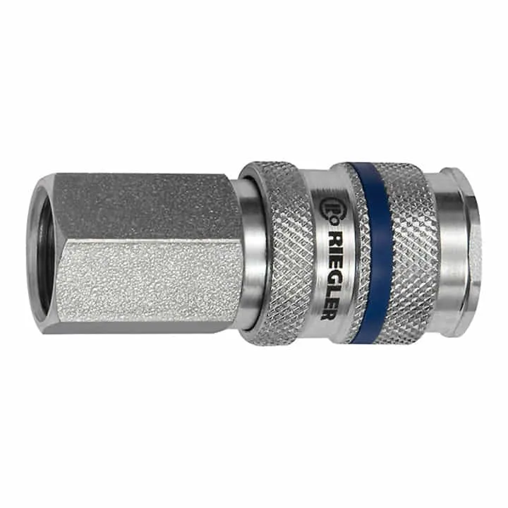 Racor rápido RIEGLER DN 7,8 rosca hembra acero ( 4588880904 )