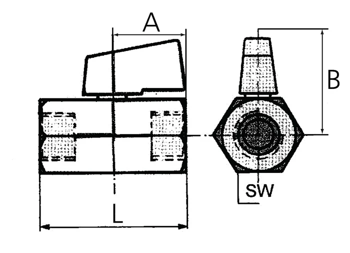 RIEGLER mini válvula de bola 16,66 mm G 3/8″ (4163000276)