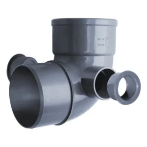 CODO EVACUACION EN PVC MACHO-HEMBRA CON 2 TOMAS DE 50 Riuvert