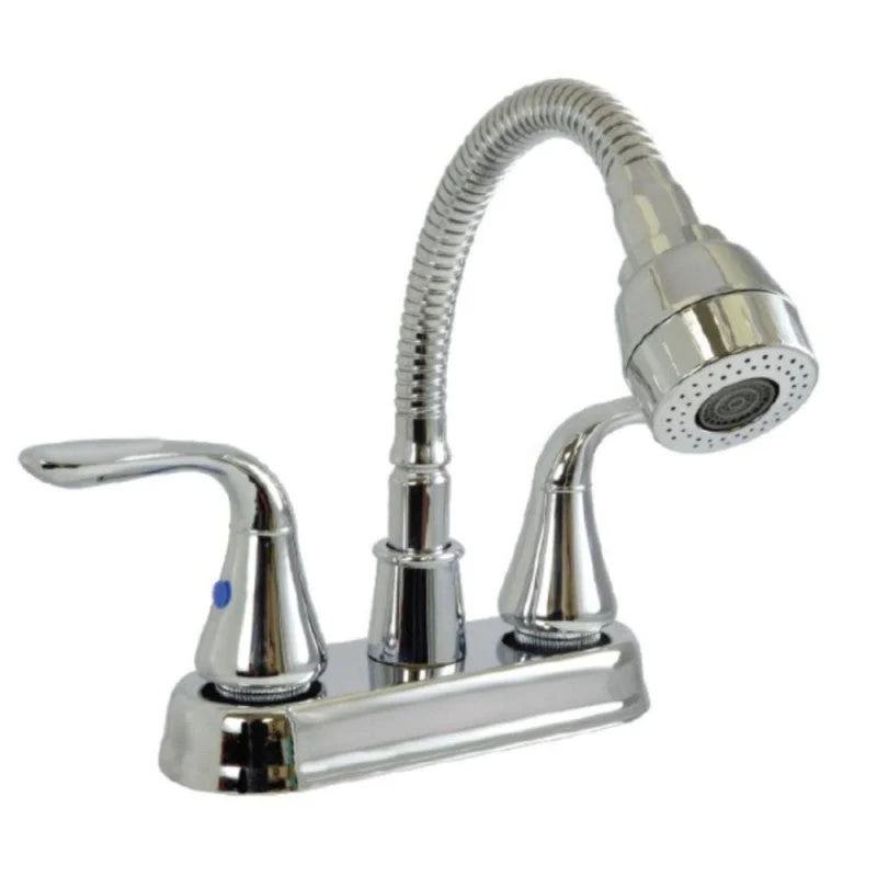 24SP MEZCLADORA P/LAVABO PICO FLEX AC. INOX. CROMO RUGO