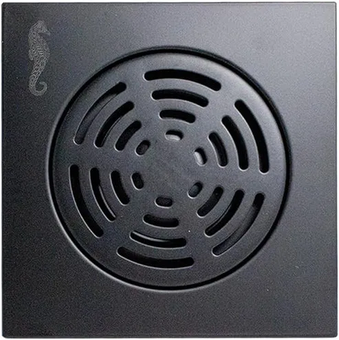 46AIN RESUMIDERO ACERO INOXIDABLE ACABADO NEGRO 150X150 MM RUGO
