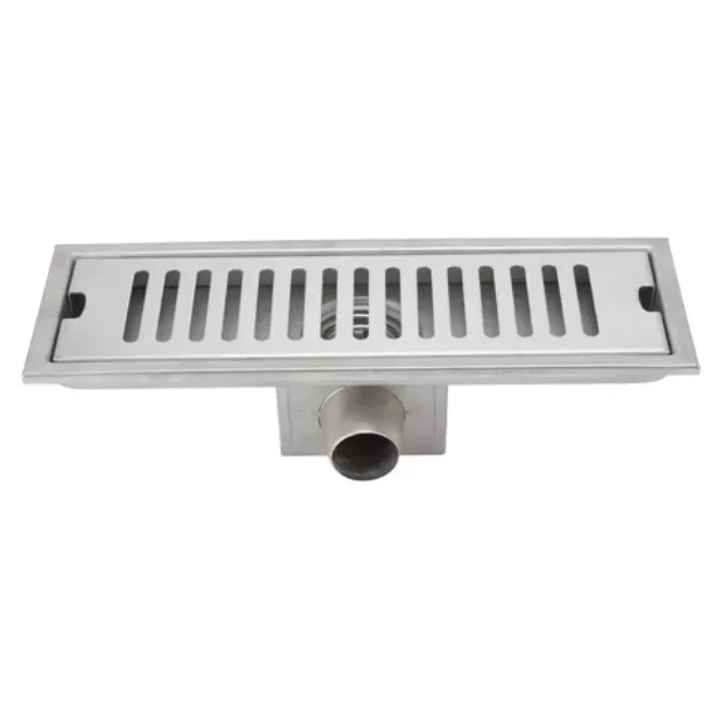 48RR RESUMIDERO C/REJILLA 287X87MM ACERO INOX 201 ELECTROPULIDO RUGO