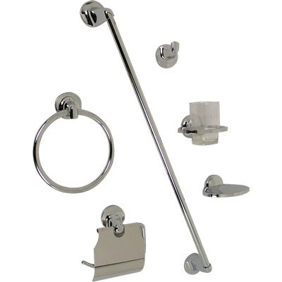 JE91-C JUEGO DE ACCESORIOS 6 PZAS CROMO RUGO