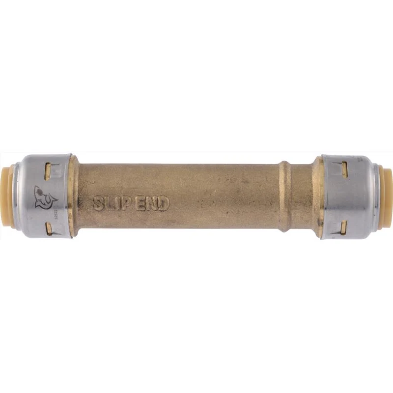 Acoplamiento deslizante de latón SharkBite Push to Connect de 1/2 pulg. x 1/2 pulg. D Push - Oferta de la semana
